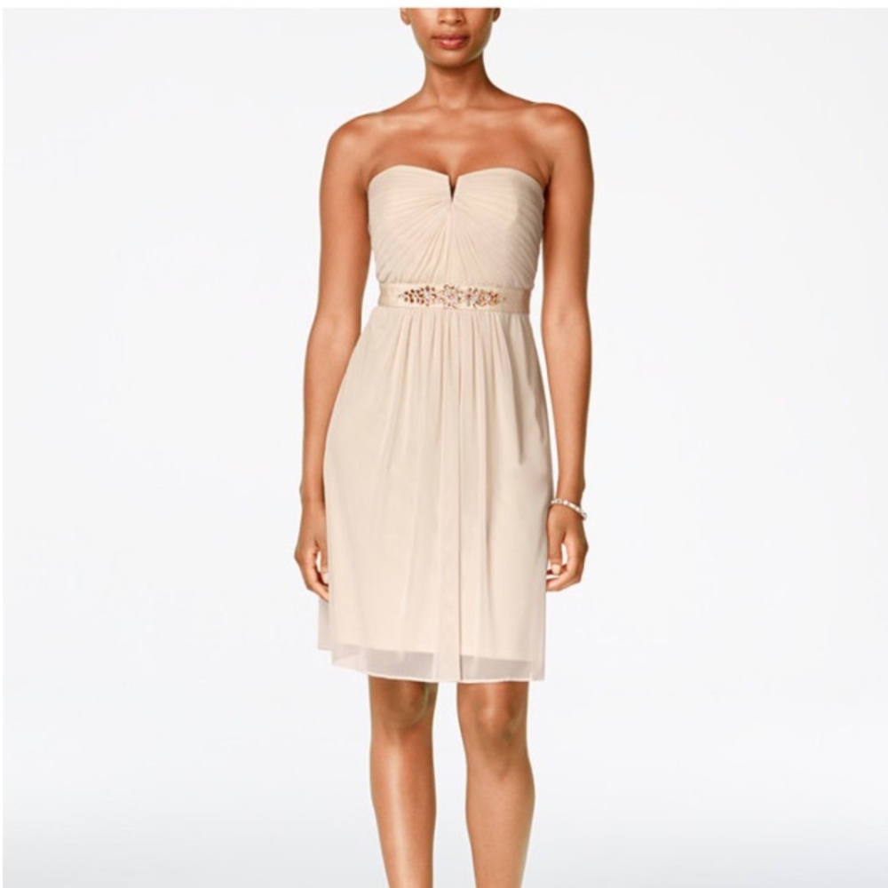Adrianna Papell strapless, ruched dress